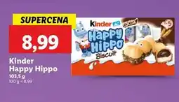 Lidl Batoniiki kakaowe Kinder Happy Hippo oferta