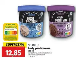 Lidl Lody wanilia-słony karmel Gelatelli High Protein oferta