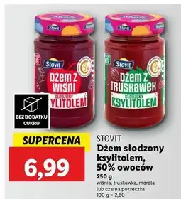 Lidl Dżem z czarnych porzeczek ksylitolem Stovit oferta