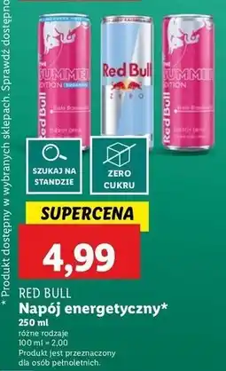 Lidl Napój energetyczny Red Bull Zero oferta