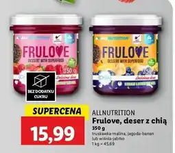 Lidl Deser wiśnia-jabłko z nasionami chia Allnutrition Frulove oferta