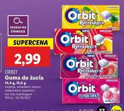 Lidl Guma do żucia bubblegum Orbit For Kids oferta