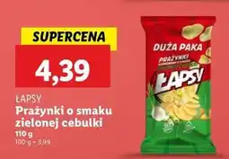 Lidl Prażynki zielona cebulka Łapsy oferta