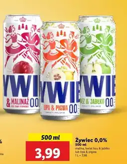 Lidl Piwo Żywiec Bez & Jabłko oferta