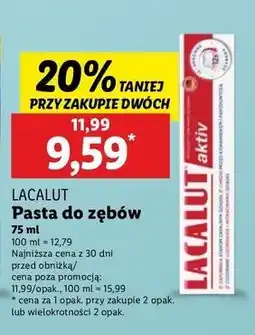 Lidl Pasta do zębów Lacalut Aktiv oferta