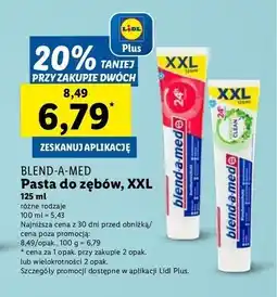 Lidl Pasta do zębów krauter clean Blend-A-Med oferta