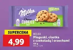 Lidl Ciastka z orzechami laskowymi Milka Pieguski oferta
