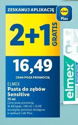 Lidl Pasta do zębów gentle whitening Elmex Sensitive Professional oferta
