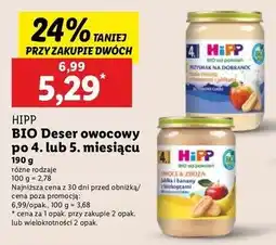 Lidl Kaszka mleczna z biszkoptami i jabłkami Hipp Przysmak Na Dobranoc oferta