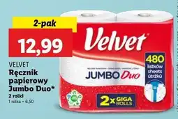 Lidl Ręcznik papierowy duo Velvet Jumbo oferta