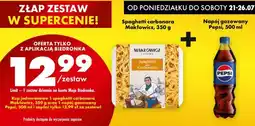 Biedronka Zestaw: spaghetti carbonara Makłowicz 350g + Pepsi 500ml Biedronka oferta