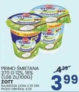 Wafelek Śmietana Primo 12% i 18% Zott oferta