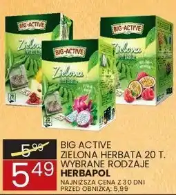 Wafelek Herbata zielona Bio Active różne rodzaje Herbapol oferta