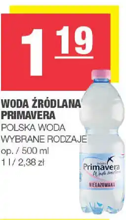 EuroSPAR Woda źródlana primavera polska woda oferta
