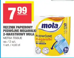 EuroSPAR Ręcznik papierowy podwójne megarolki 2-warstwowy mola metsa tissue oferta