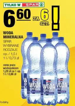 EuroSPAR Woda mineralna spar oferta