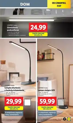 Lidl Lampka ze ściemniaczem 32.5 cm Livarno Home oferta