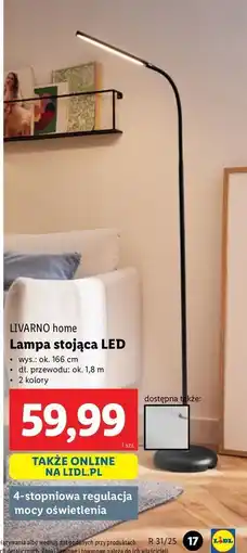 Lidl Lampa stojąca led Livarno Home oferta