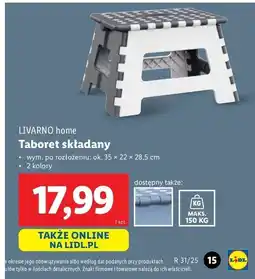 Lidl Taboret składany Livarno Home oferta
