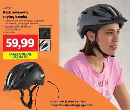 Lidl Kask rowerowy z tylną lampką rozm. l/xl Crivit oferta