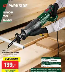 Lidl Piła szablasta 850w Parkside oferta