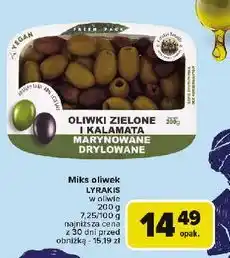Carrefour Oliwki zielone kalamata marynowane drylowane Lyrakis Family oferta