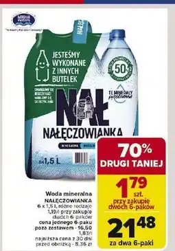 Carrefour Woda niegazowana Nałęczowianka oferta