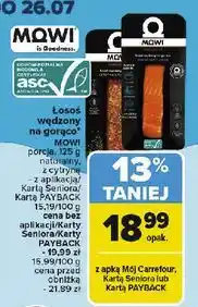 Carrefour Łosoś wędzony na gorąco z cytryną Mowi oferta