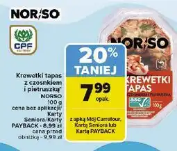 Carrefour Krewetki tapas z czosnkiem Norso oferta