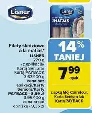 Carrefour Filety śledziowe a la matjas klasyczne Lisner oferta