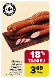 Carrefour Kiełbasa chłopska Nasza Wędzarnia Carrefour oferta