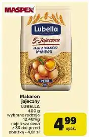 Carrefour Makaron 5-jajeczny jaja z wolnego wybiegu nitki Lubella oferta