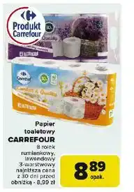 Carrefour Papier toaletowy rumiankowy Carrefour Essential oferta