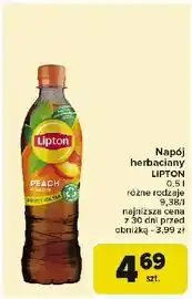 Carrefour Napój peach Lipton Ice Tea oferta