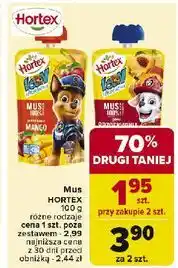 Carrefour Mus jabłko brzoskwinia marchew dynia Hortex Leon oferta