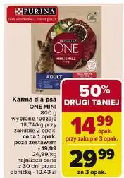 Carrefour Karma dla psa adult mini wołowina i ryż Purina One oferta
