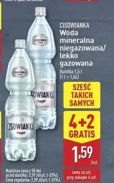 ALDI Woda lekko gazowana Cisowianka oferta