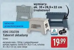 ALDI Taboret składany 35 x 28.5 22 cm Home Creation oferta