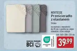 ALDI Prześcieradło z elastanem i gumką 140-160 x 200 cm Novitesse oferta