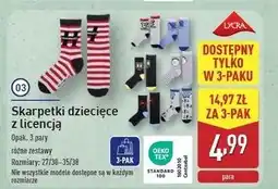 ALDI Skarpetki dziecięce oferta