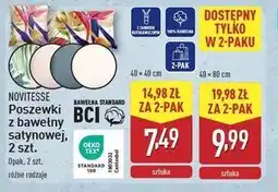 ALDI Poszewki z bawełny satynowej 40 x 80 cm Novitesse oferta