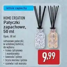 ALDI Pachnące patyczki trawa cytrynowa i mandarynka Home Creation oferta