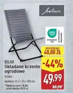 ALDI Krzesło ogrodowe składane Belavi oferta