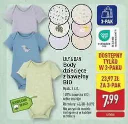 ALDI Body dziecięce 62/68-86/92 Lily & Dan oferta