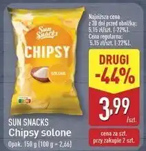 ALDI Chipsy solone Sun Snacks oferta