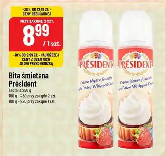 Polomarket Bita śmietana President oferta