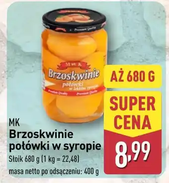 ALDI Brzoskwinie połówki MK oferta