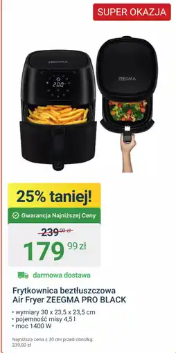 ERLI Frytkownica beztłuszczowa Air Fryer ZEEGMA PRO BLACK oferta