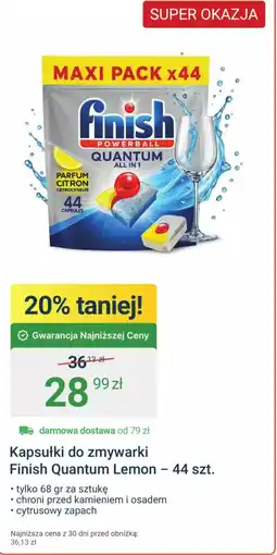 ERLI Kapsułki do zmywarki Finish Quantum Lemon oferta
