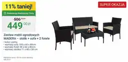 ERLI Zestaw mebli ogrodowych MADERA - stolik + sofa + 2 fotele oferta